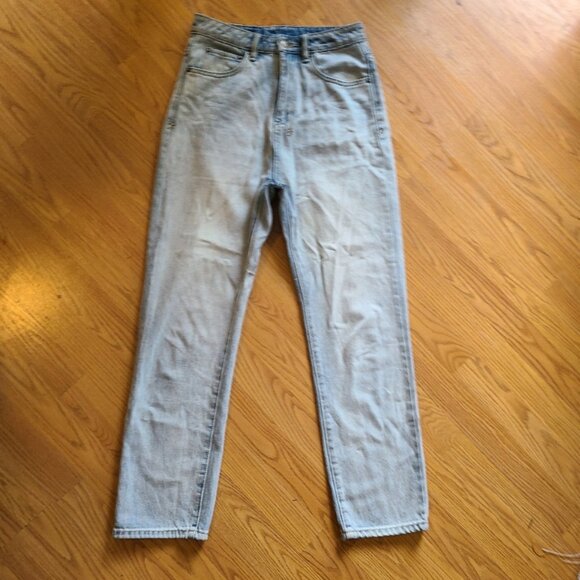 KSUBI CHLO WASTED ETERNAL JEANS ULTRA HIGH RISE RELAXED TAPER RIGID DENIM sz 27 - Picture 2 of 12